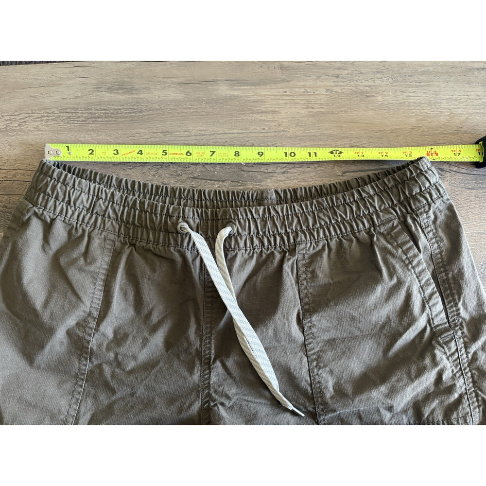Vuori Women's Vintage Ripstop Shorts Raw Hem Athletic Hiking Shorts Green Size L - Picture 6 of 10
